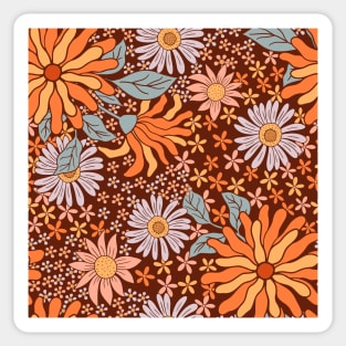 Warm Vintage Botanical Pattern Sticker